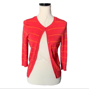 Halogen pink and orange striped cardigan size xs‎